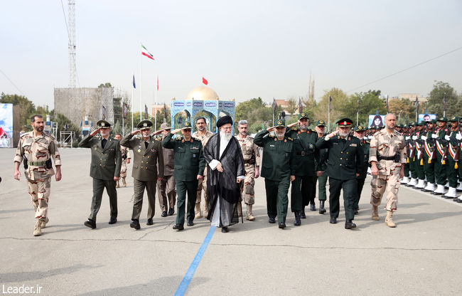 Ayatollah Khamenei attends graduation ceremony for the student officers