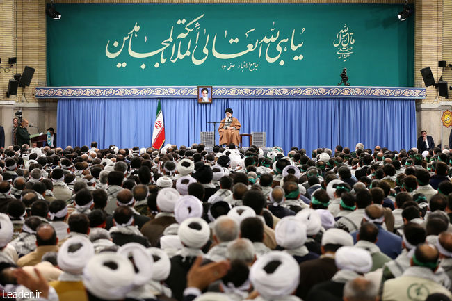 Ayatollah Khamenei meets with thousands of Basij forces