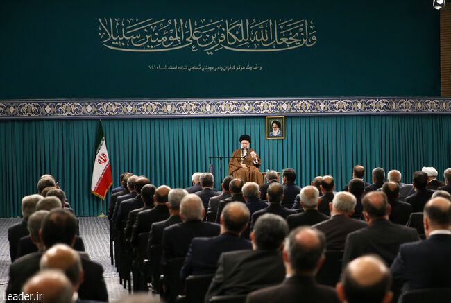 The Supreme Leader of the Islamic Revolution met with officials from the Ministry of Foreign Affairs and ambassadors of the Islamic Republic of Iran this morning.