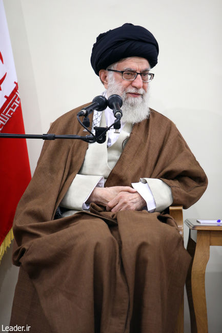 Ayatollah Khamenei among officials form Qom and East Azerbaijan provinces.