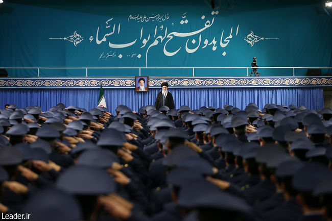 Ayatollah Khamenei in a meeting with some commanders and personal of the Air Force