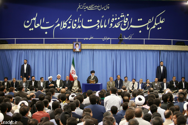 Ayatollah Khamenei attends the ceremony of familiarity with the Quran on the occasion of the Month of Ramadan.