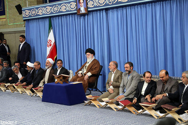 Ayatollah Khamenei in a Quranic meeting on the first day of the holy month of Ramadan