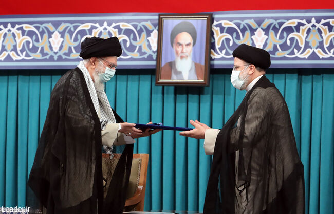 The Leader of the Islamic Revolution at the 13th presidential inauguration ceremony