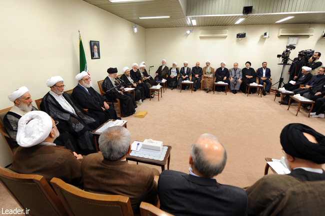 Ayatollah Khamenei receives Iran's judiciary officials.