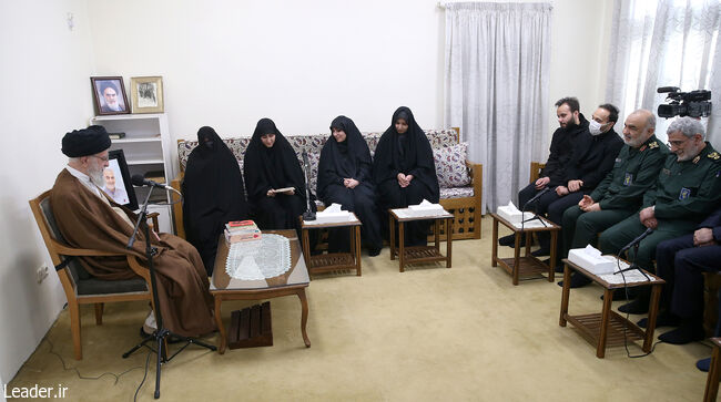 The Leader meets with the family of Martyr Soleimani