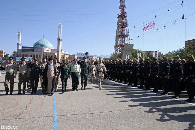 Ayatolah Khamenei attends a graduation ceremony at Imam Hossein University