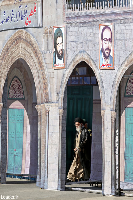 Ayatolah Khamenei attends a graduation ceremony at Imam Hossein University