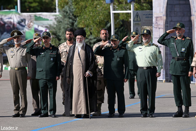 Ayatolah Khamenei attends a graduation ceremony at Imam Hossein University